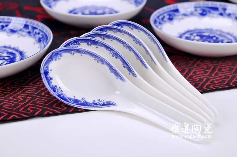 九龙壁青花瓷器餐具-勺子