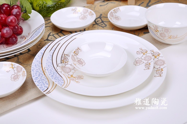 金梅高级陶瓷餐具-盘子