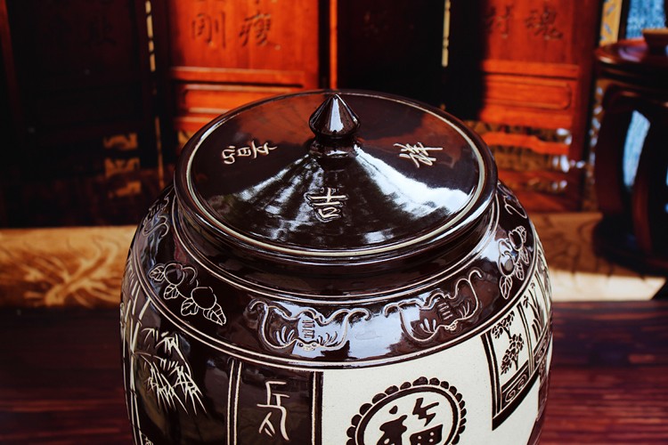 景德镇陶瓷米缸米桶-盖子