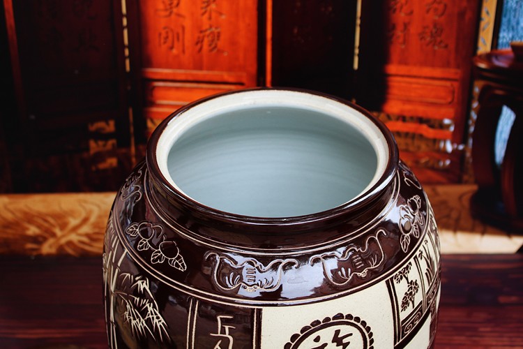 景德镇陶瓷米缸米桶-口部