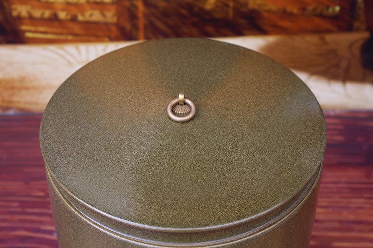 20斤茶叶末釉米缸油缸茶缸带铜环
