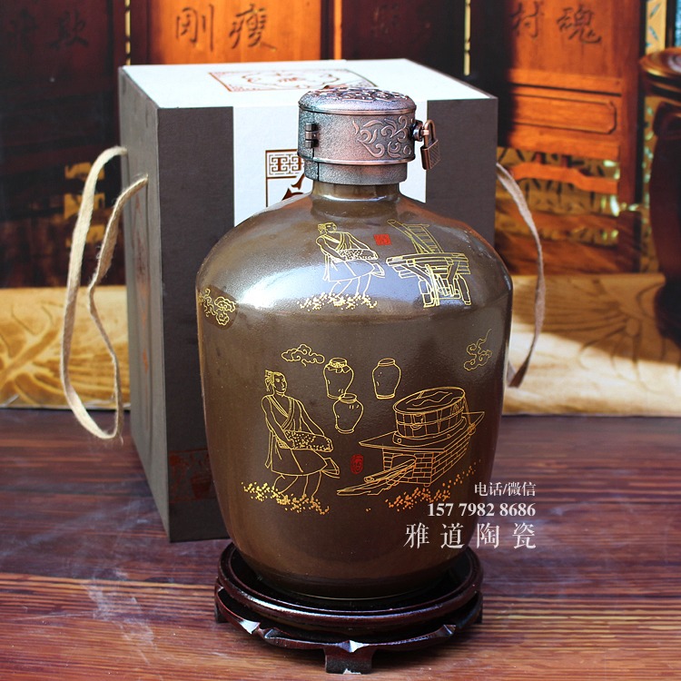 景德镇私藏古法酿酒陶瓷酒坛套装