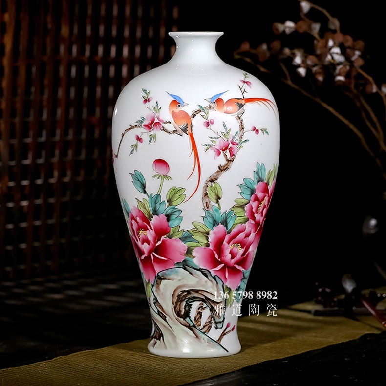 名家手绘景德镇陶瓷花瓶家居工艺品摆件