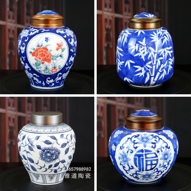 景德镇手工陶瓷茶叶罐定制
