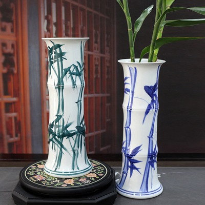 家用室内陶瓷花瓶摆件（适合养富贵竹）