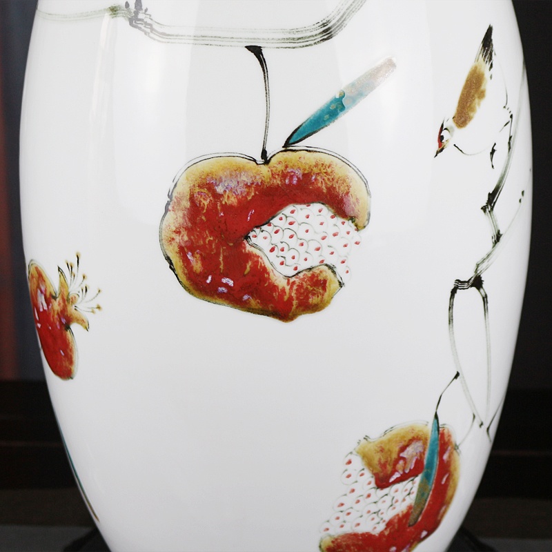 手绘新中式高温窑变艺术花瓶