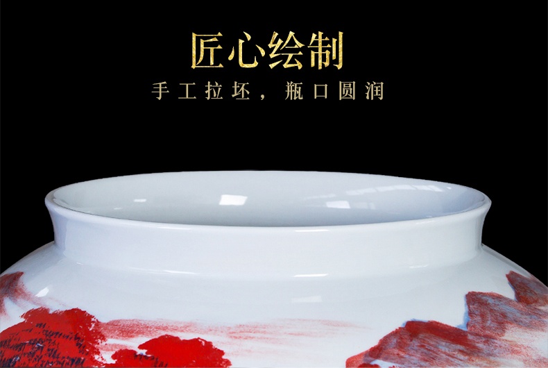 名家手绘陶瓷书画卷轴缸（万紫千红）(图7)