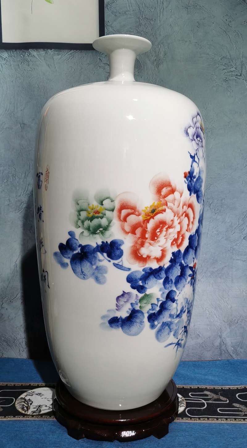 客厅摆设陶瓷花瓶（花开富贵）(图4)