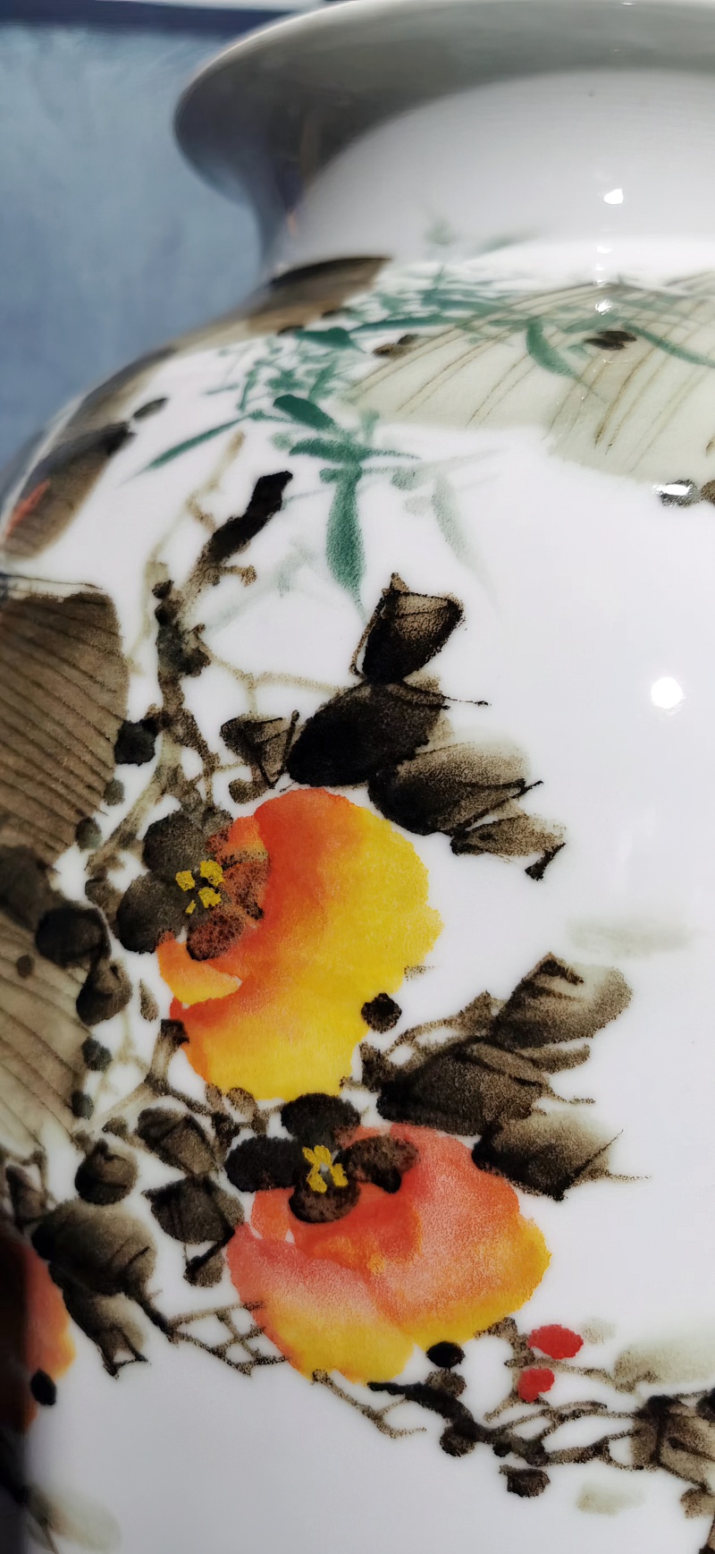 徐建明手绘陶瓷花瓶（事事如意）(图7)